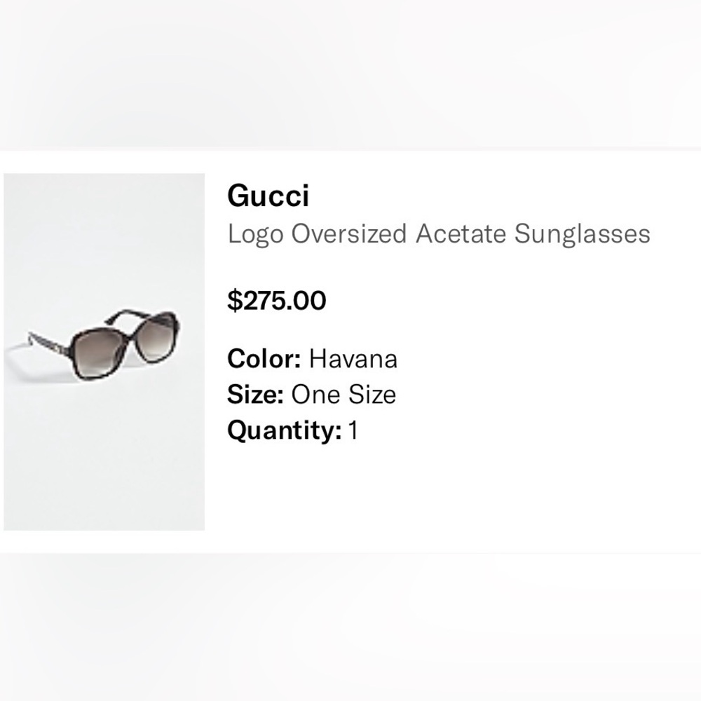Gucci Havana Oversized Sunglasses